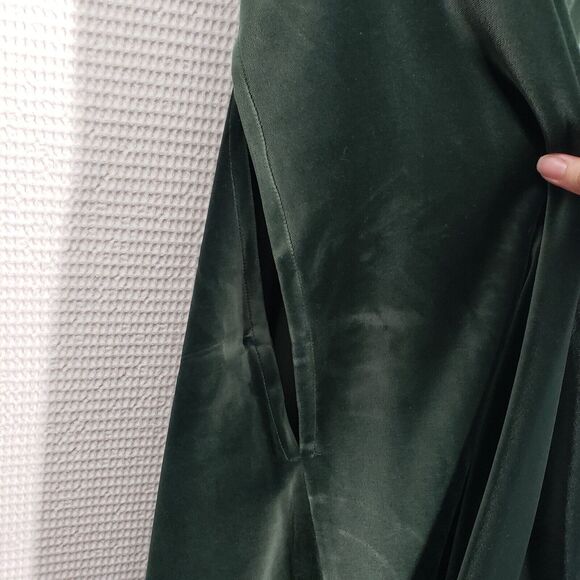 Excalibor Renaissance Fair Cloak Cape Emerald Green Velvet Hooded Medieval LARP - Picture 11 of 16